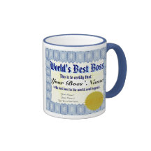Caneca do certificado do chefe do mundo a melhor