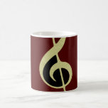 Caneca do Clef de triplo do ouro por Leslie Harlow