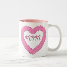 Caneca do coração da mamã