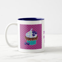 Caneca do cupcake do mirtilo