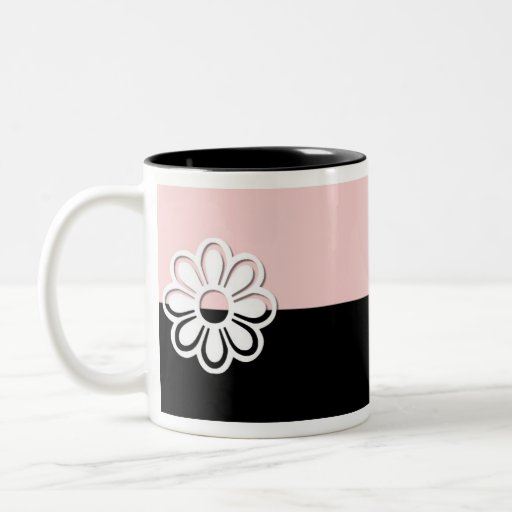 Caneca do design 3 do preto & do rosa