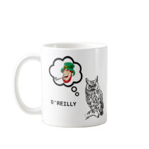 Caneca do Dia de São Patrício da coruja de O'Reill