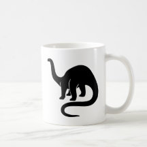 Caneca do dinossauro - preto
