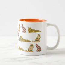 Caneca do gato do vintage