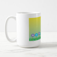 caneca do gráfico da flor