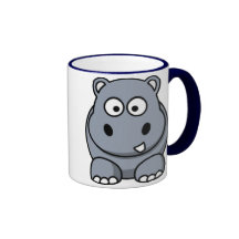 Caneca do hipopótamo dos desenhos animados