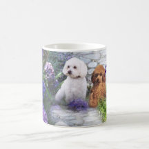 Caneca do Hydrangea da mamã da caniche