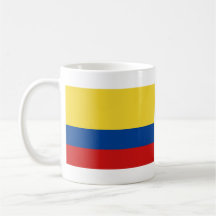 Caneca do mapa do ~ da bandeira de Colômbia