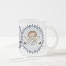 Caneca do Natal do anjo da margarida
