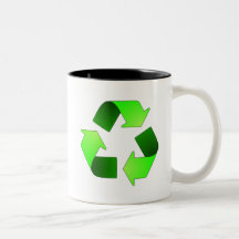 Caneca do símbolo do reciclagem