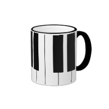 Caneca do teclado de piano