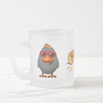 Caneca do vidro de fosco do botão canecas