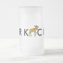 Caneca do vidro de fosco dos alces - lembrança de 