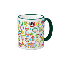 Caneca dos ícones do Natal