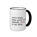 Caneca dos namorados.  Sempre em minha mente. Cane
