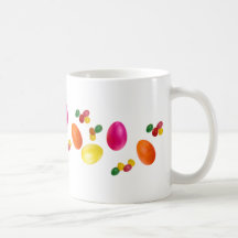 Caneca dos ovos da páscoa e dos feijões de geléia