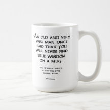 Caneca engraçada do conselho sábio
