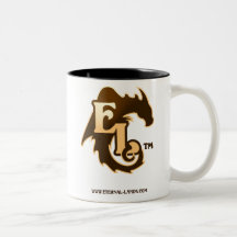 Caneca eterno do logotipo das terras