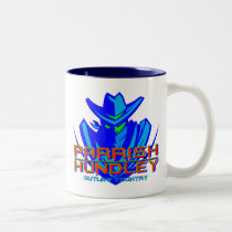 Caneca foragido azul do logotipo do país de PHB canecas