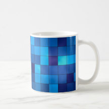 Caneca geométrica dos quadrados do azul e do marin