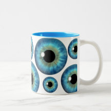 Caneca legal do costume do globo ocular da íris do