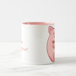 caneca leitão cor-de-rosa do biscoito comer