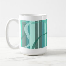 Caneca listrada verde