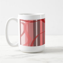 Caneca listrada vermelha