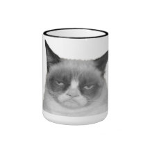 Caneca mal-humorada do gato (nenhum texto)