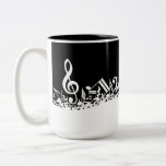 Caneca misturada das notas musicais