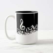 Caneca misturada das notas musicais