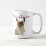 Caneca pequena do lama do Feliz Natal canecas