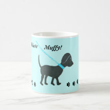caneca preta personalizada do laboratório