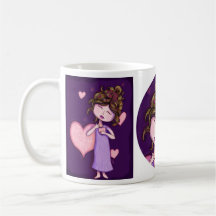 Caneca redonda do embaçamento roxo