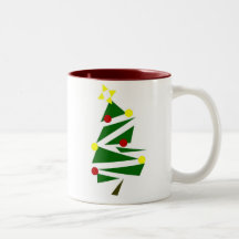 CANECA RETRO DA ÁRVORE DE NATAL