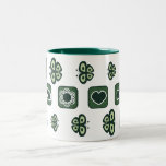 caneca verde escuro do presente do chá de fraldas
