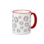Caneca vermelha da campainha do amante dos esporte