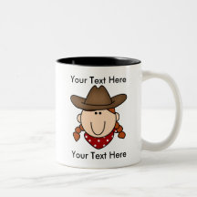 Caneca vermelha da vaqueira feita sob encomenda - 