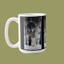 Canecas CINZENTAS do presente dos animais selvagen canecas