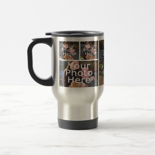 Canecas de viagem da foto - colagem personalizada 