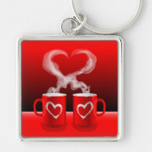 Canecas do amor do chaveiro