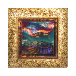 Canvas abstratas da beira da foto do UFO Impressão De Canvas Esticadas