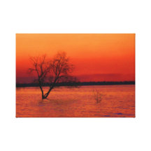 Canvas - água & por do sol impressão em canvas