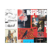 Canvas da colagem da inspiração impressão de canvas envolvida
