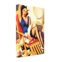 Canvas da menina do Pinup do navio de cruzeiros de Impressão De Canvas Esticadas
