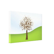 Canvas de florescência brancas da árvore impressão de canvas esticadas