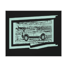 Canvas do carro vintage impressão de canvas esticadas
