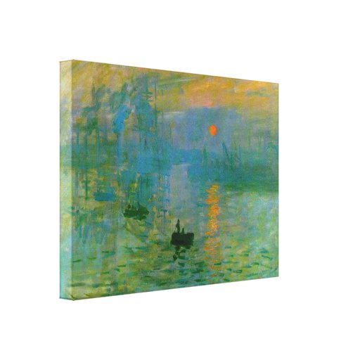 Canvas do nascer do sol do impressionismo impressão de canvas envolvidas