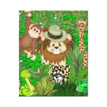 Canvas do safari de selva impressão de canvas esticada