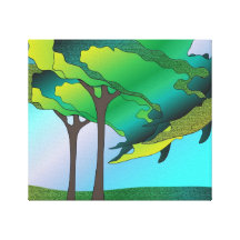 Canvas do tempo da árvore impressão de canvas envolvidas